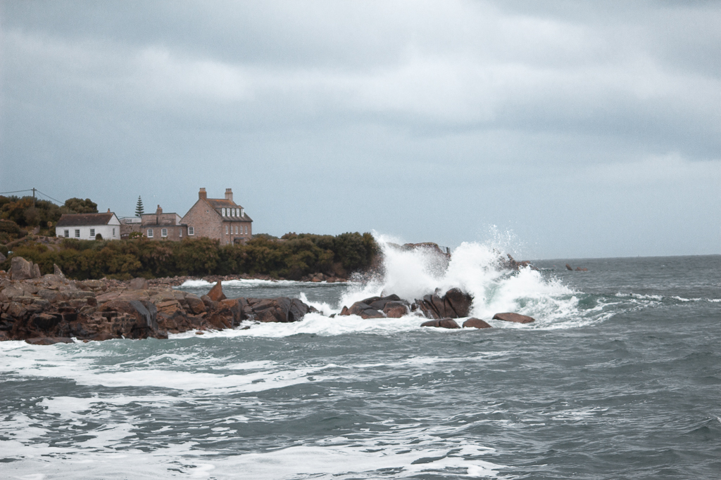 Waves Outside St Mary's Harbour