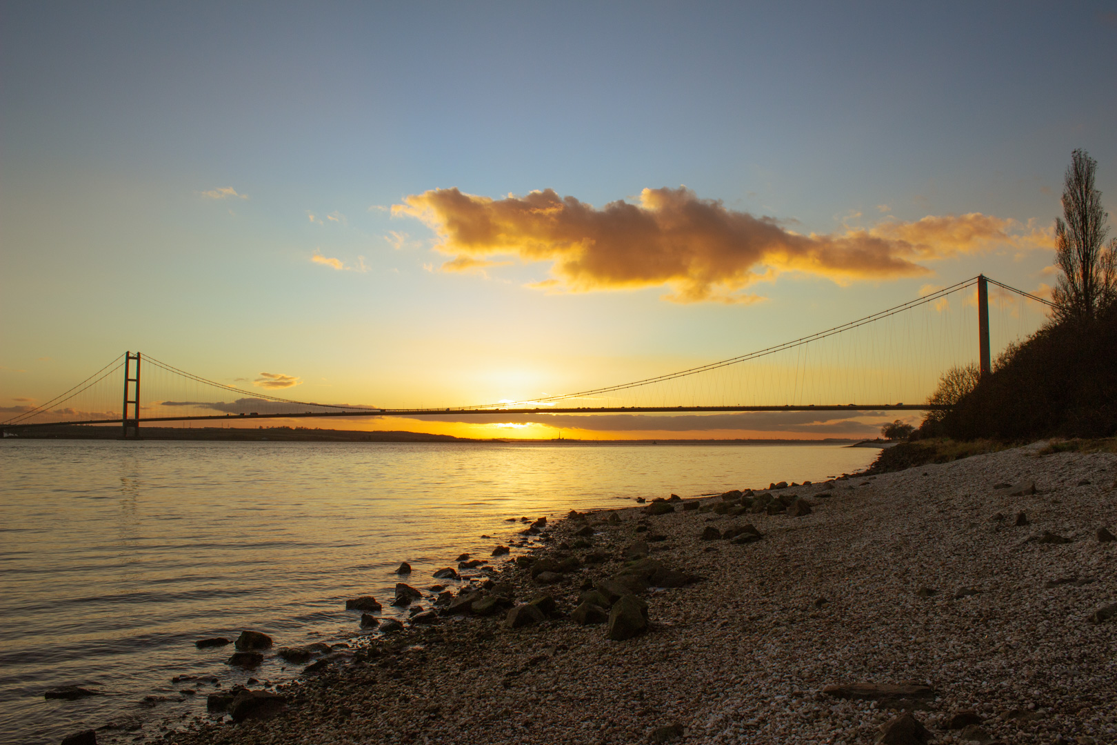 Humber Bridge at Sunset
